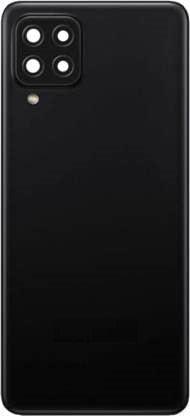 Back Glass Panel for Samsung Galaxy A22 Black with Camera Lens Module and Self Adhesive Tape - EGFix Back Glass Panel for Samsung Galaxy A22 Black with Camera Lens Module and Self Adhesive Tape - EGFix